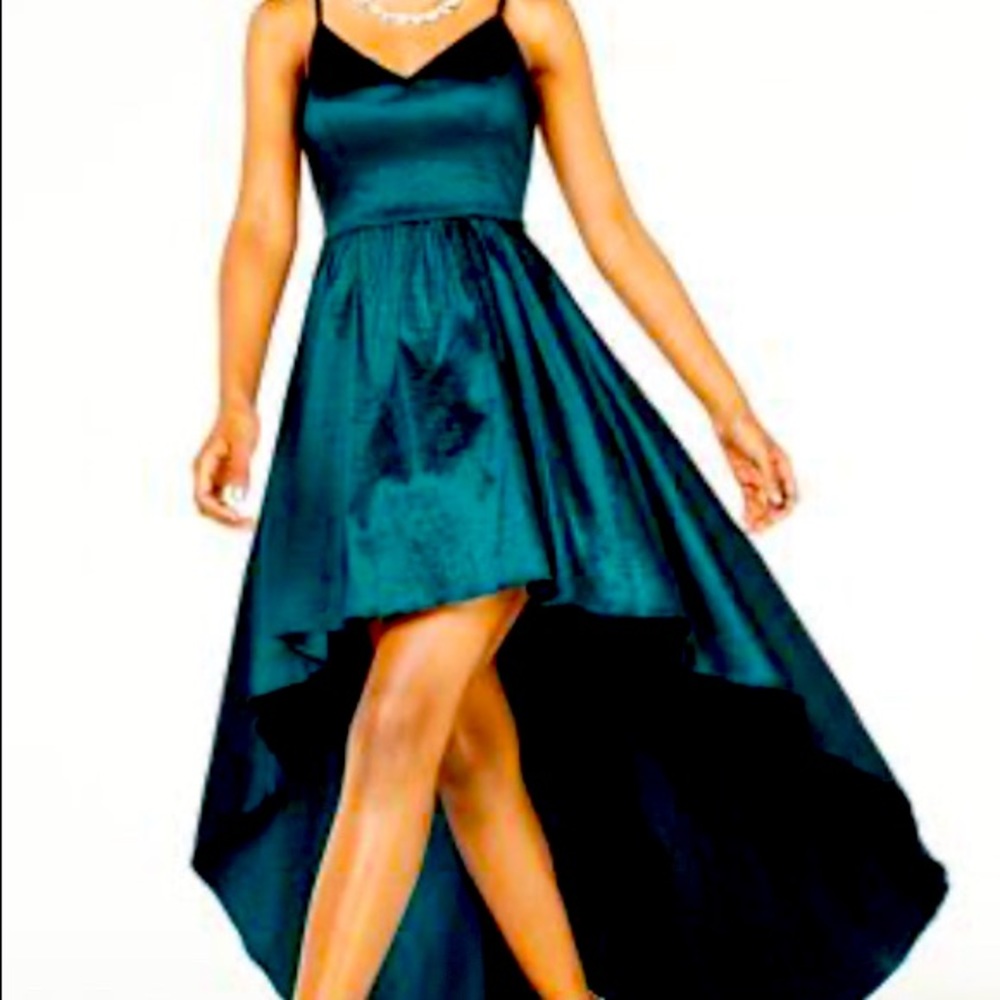 B.DARLING GREEN HIGH-LOW DRESS